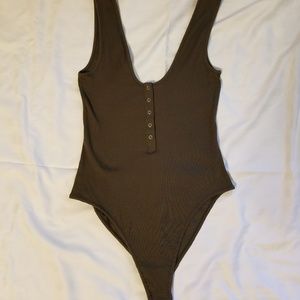 Army green bodysuit